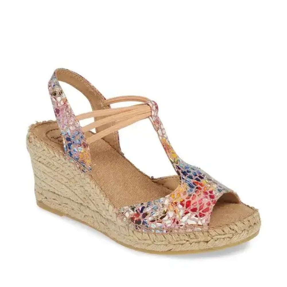 TONI PONS Siros Esparilles Wedge Multicolor Leather Sandals - Worn 6X